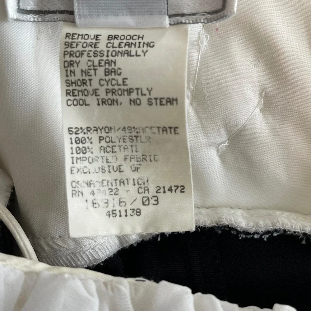 VTG 90s Scott McClintock Black White Formal Evening Gown Maxi Dress‎ Size 6 Prom - Picture 6 of 8